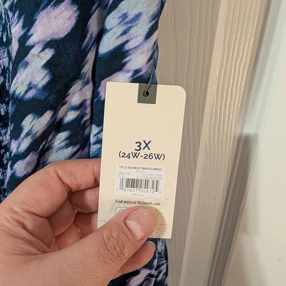 Terra & Sky Blue and Purple Smocked Dress - Picture 7 of 9